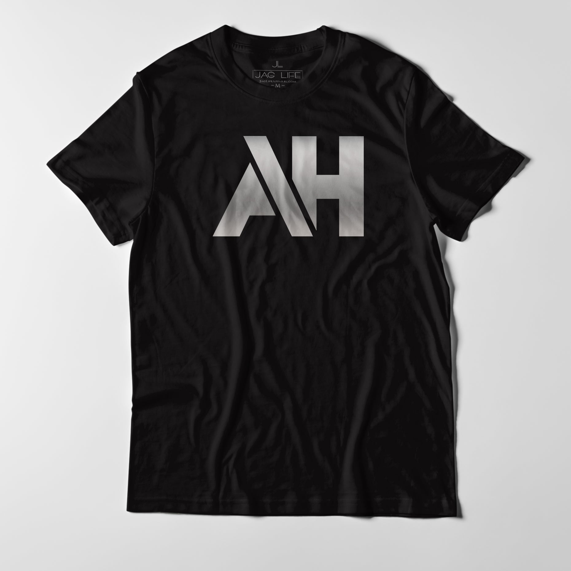 Aggressive Hustle Tee | Black and Silver
