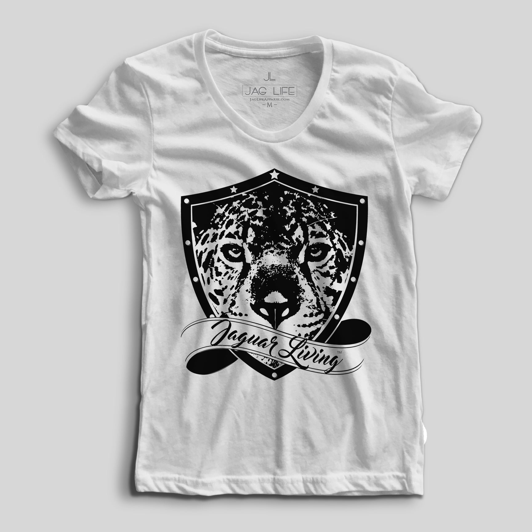 Jaguar Living Logo Ladies Tee | White