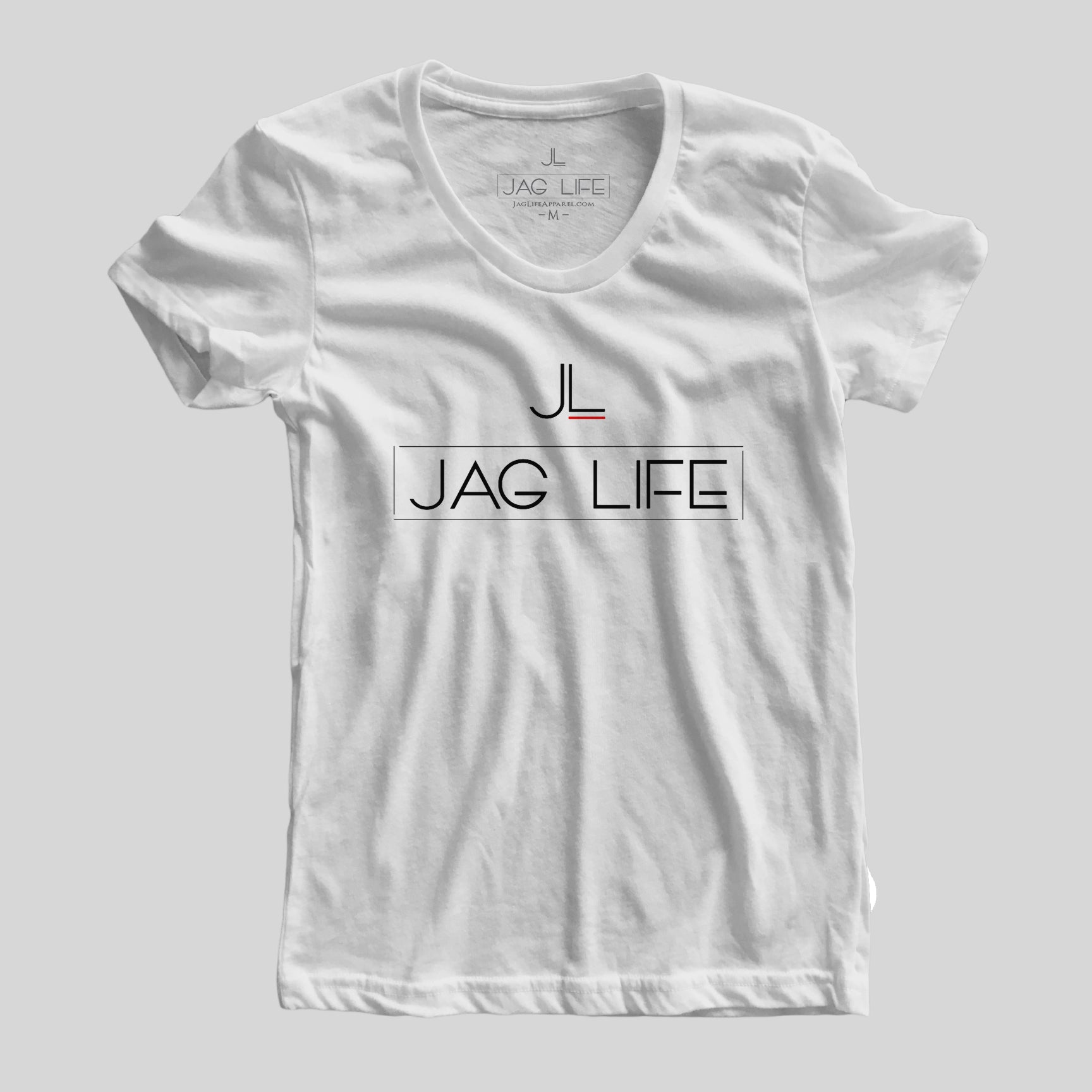 Jag Life Logo Ladies Tee | White