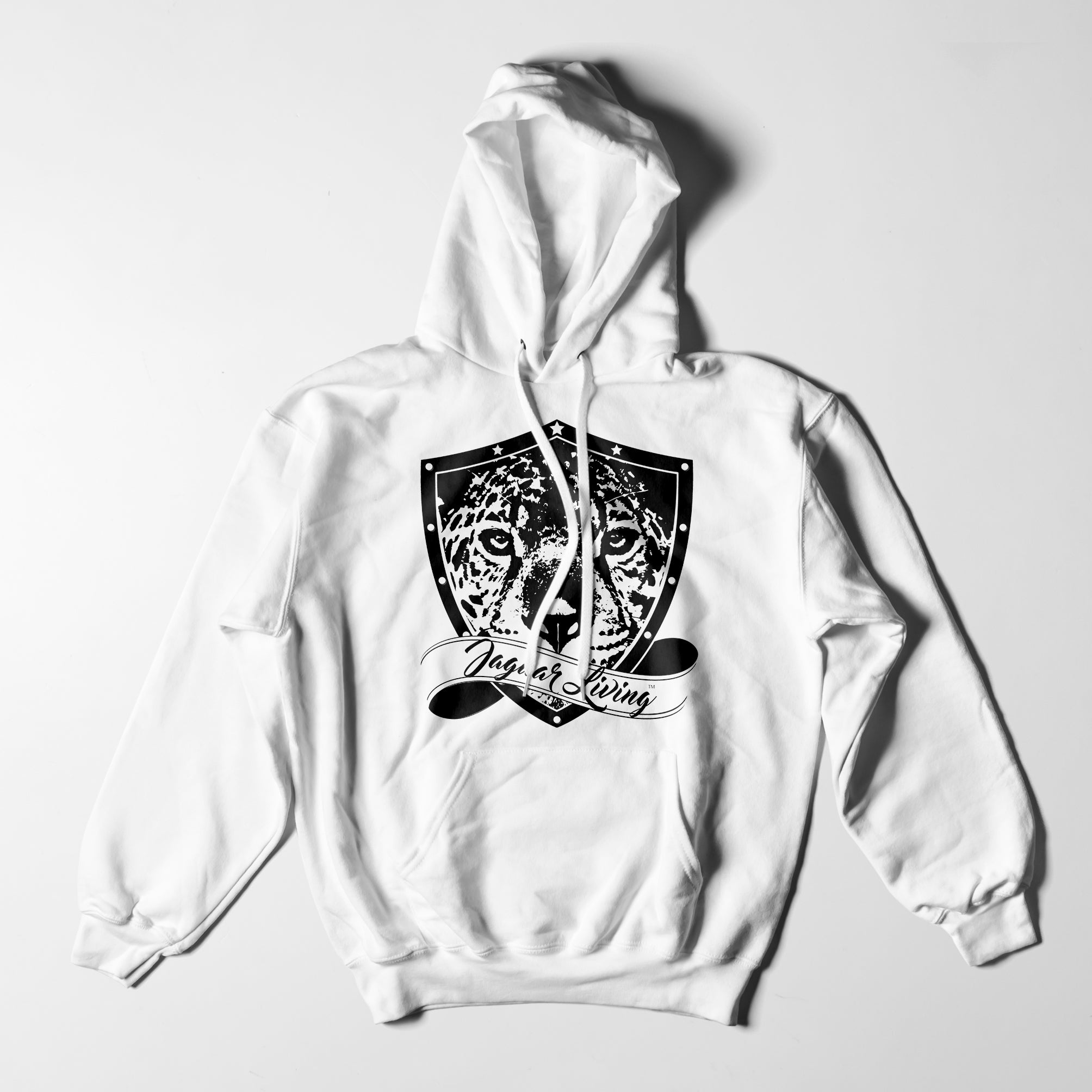Jaguar Living Logo Hoodie | White