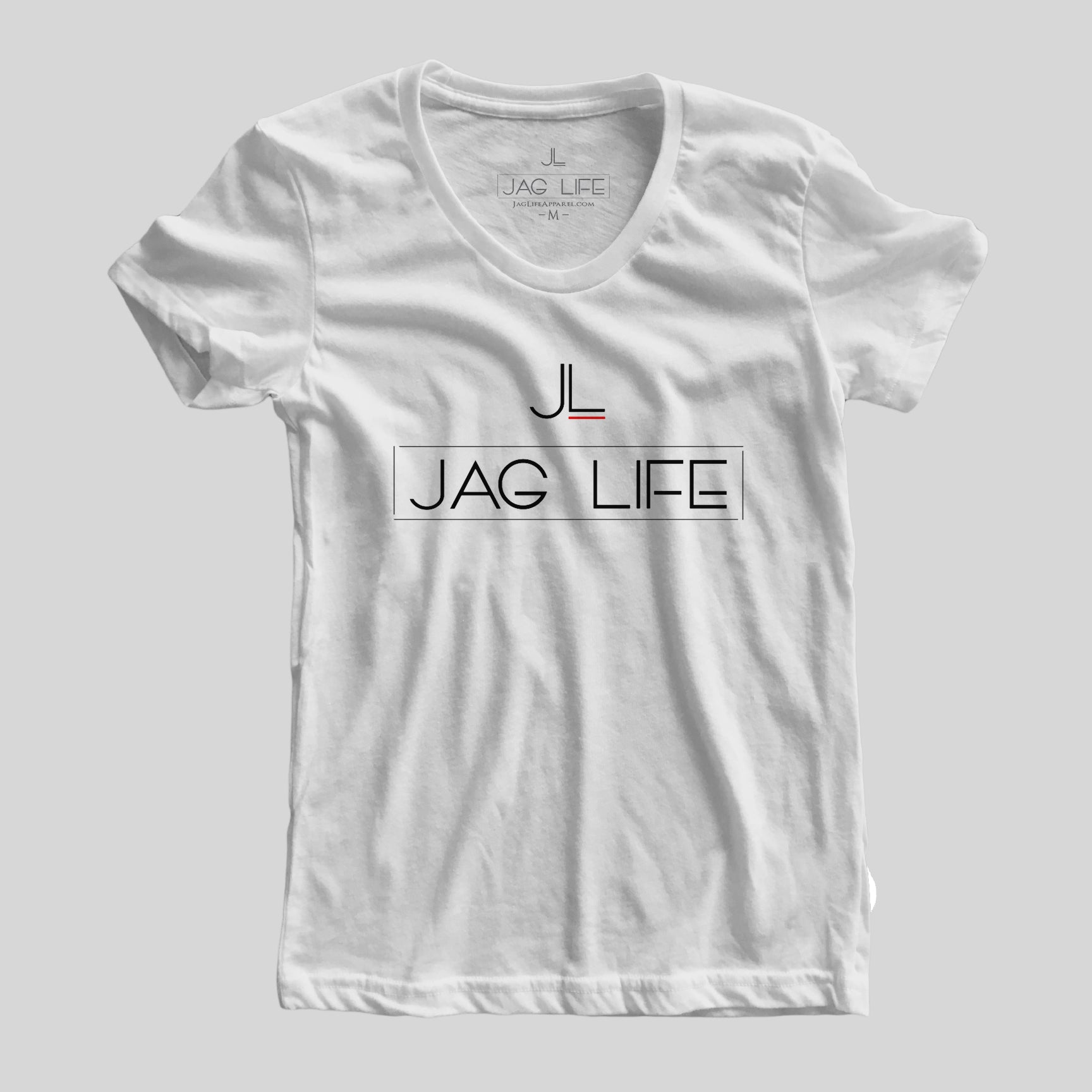 Jag Life Logo Ladies Tee | White